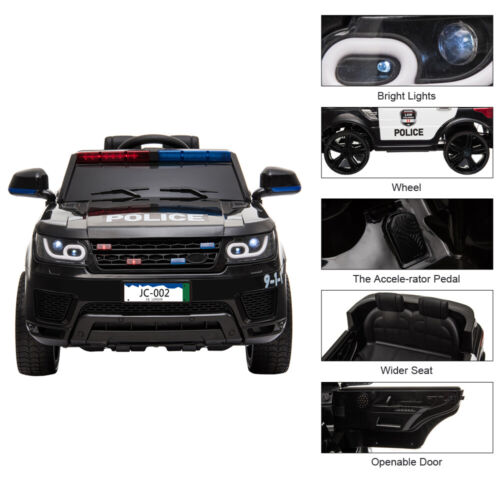 Premium 12V Kids Electric Car with Remote Control, LED Lights, Music & Horn