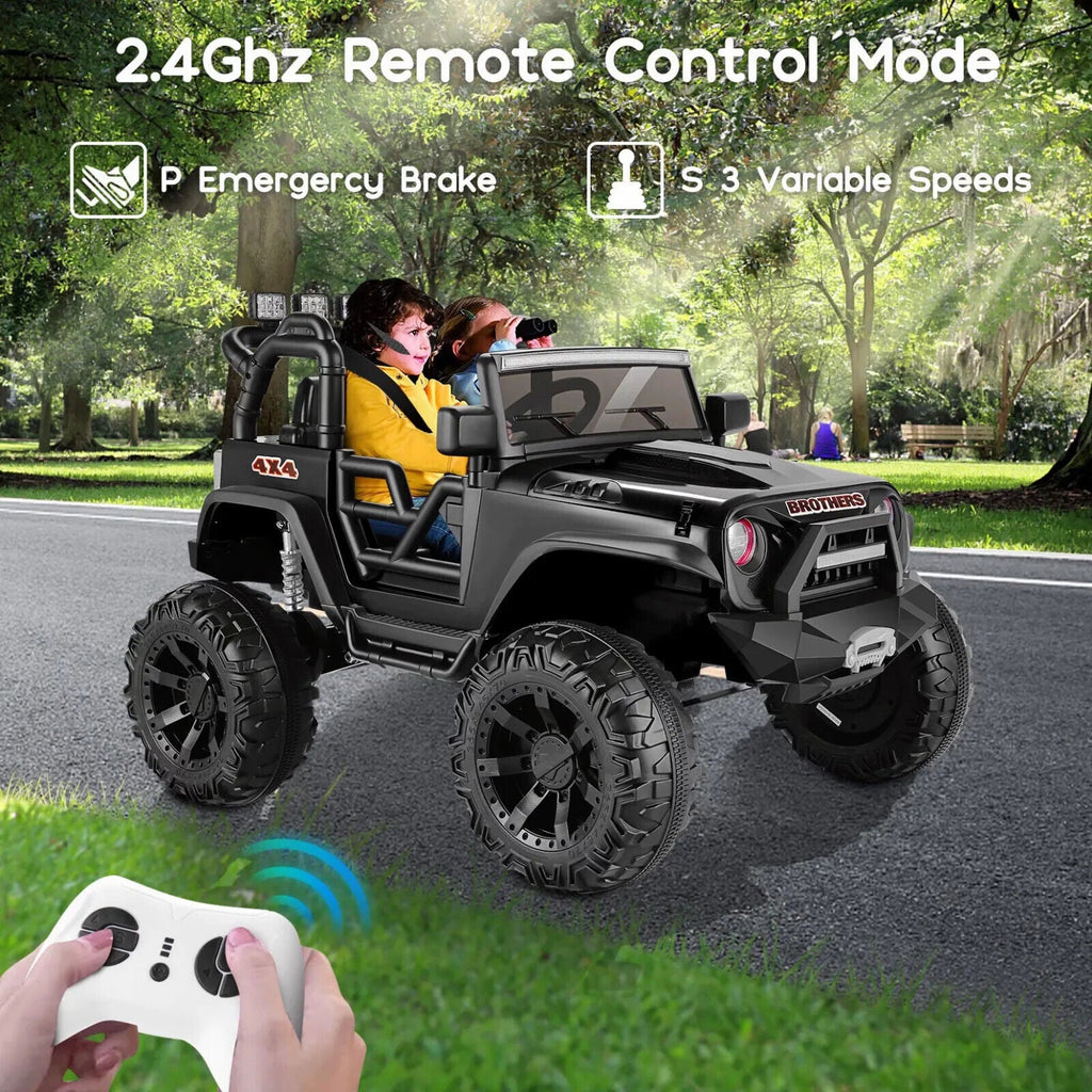 Premium 24V 2-Seater Kids Electric Car with 2x200W Motors, 4-Wheel Drive, LED Lights, and Remote Control