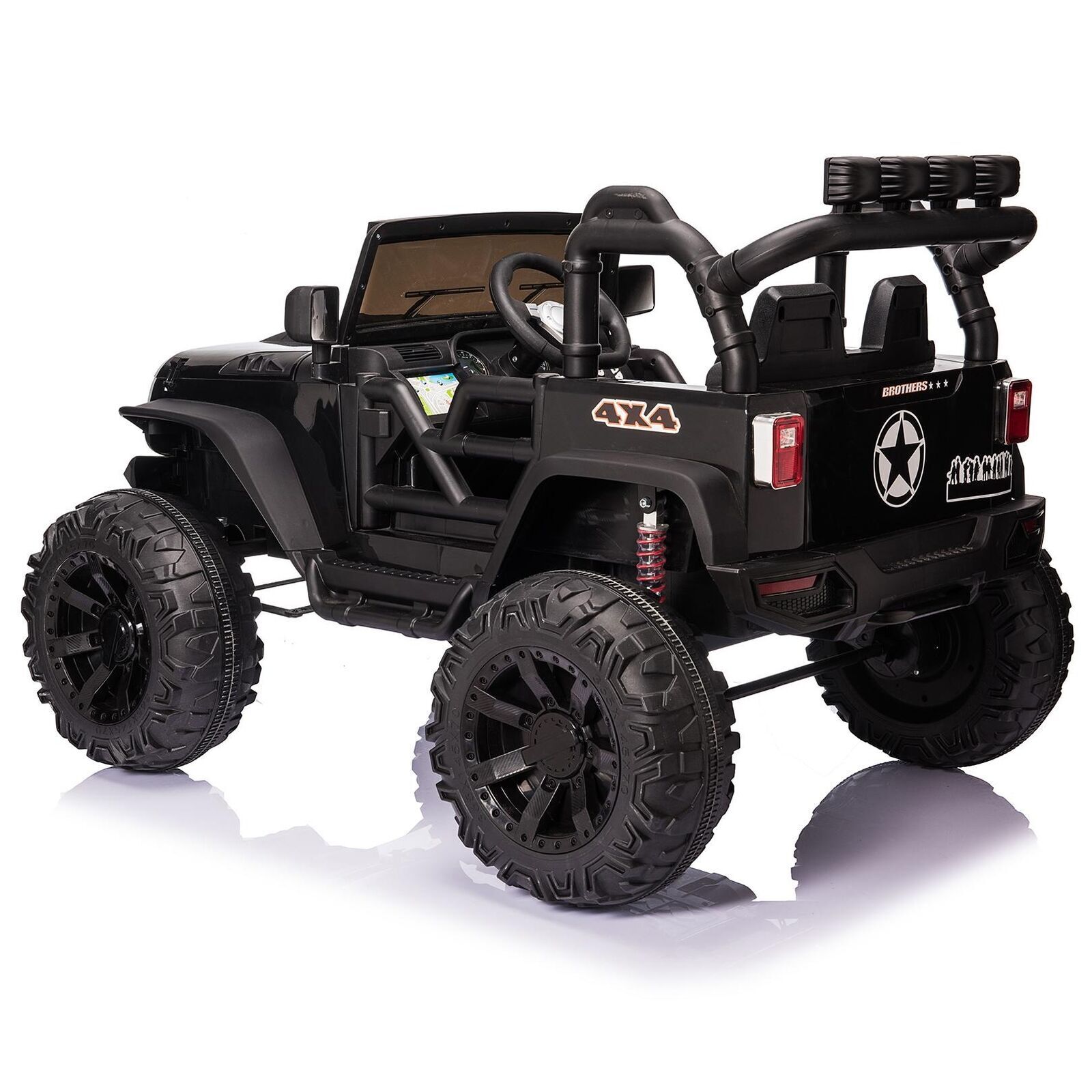 2-Seater 400W Electric Ride-On Truck with MP3, LED Lights, and Remote Control for Kids - 24V Jeep Car