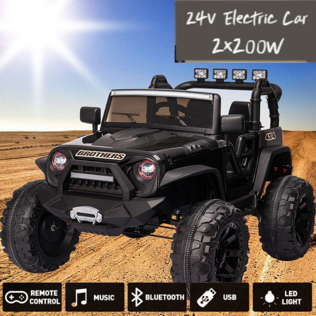 Premium 24V Electric Ride-On Jeep for Kids with Remote Control, LED Lights, MP3 Player, and Powerful 2x200W Motors
