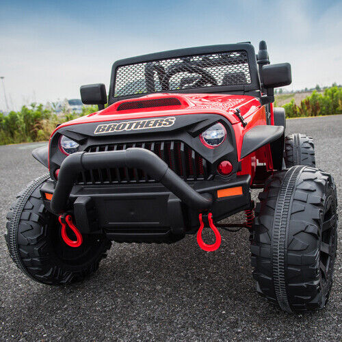Premium 24V Kids Electric Jeep with Remote Control, LED Lights, MP3, and USB