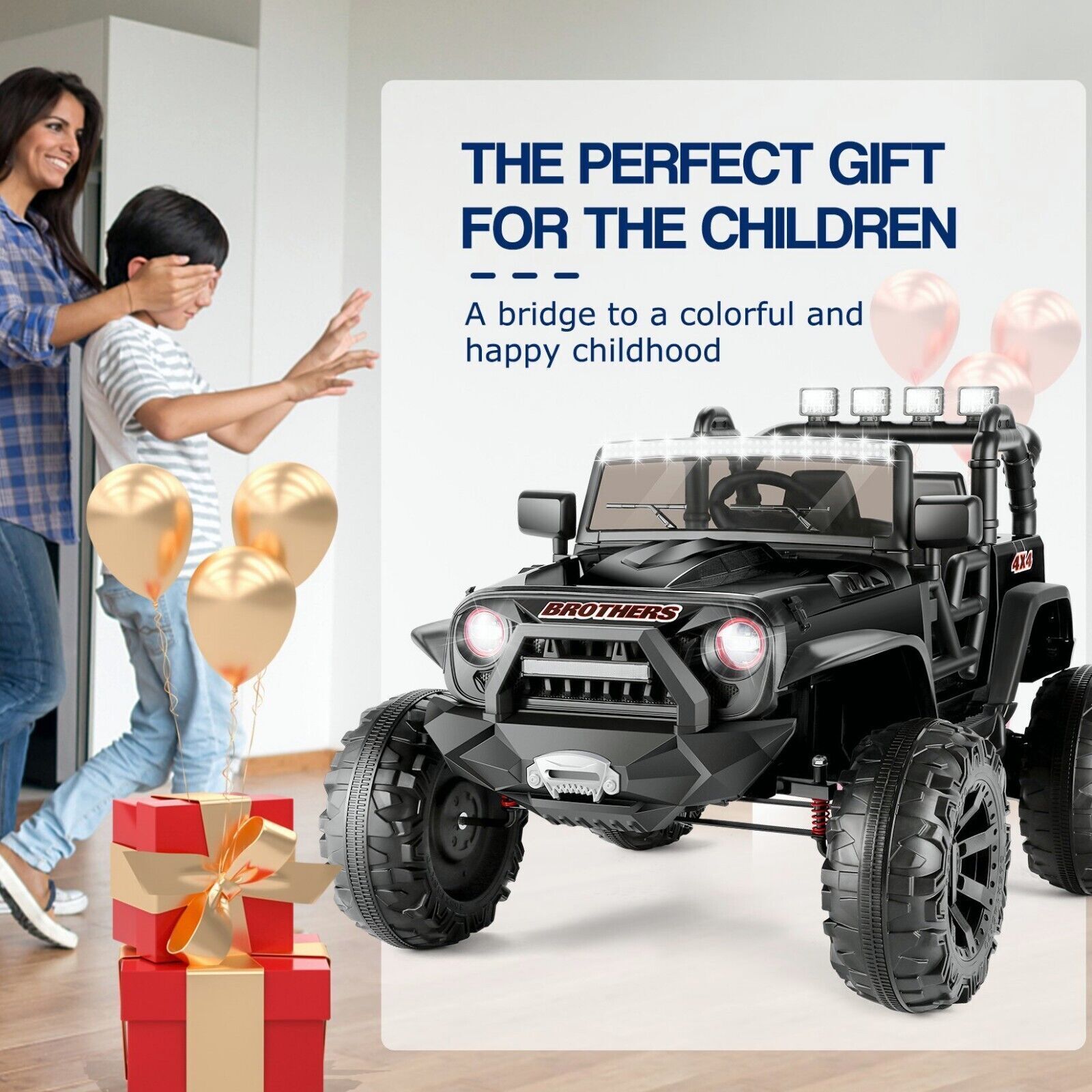 Premium 24V Ride On Truck for Kids with Parental Remote Control - New and Improved Model