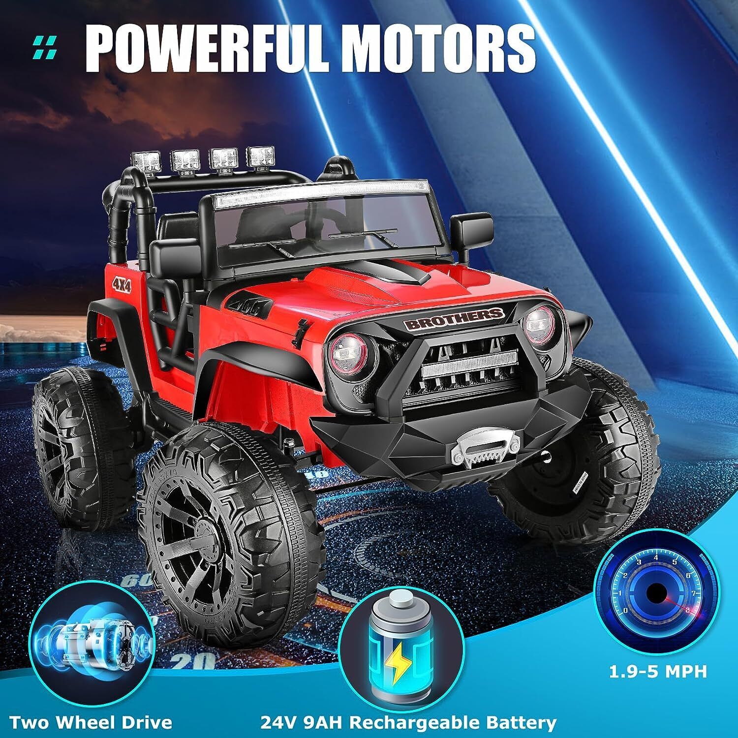 Premium 24V Electric Ride-On Car for Kids with Remote Control - 3 Speed Options