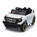 Premium White Electric Stroller with Single 35W Motor and 6V7AH Battery for Normal Music Experience
