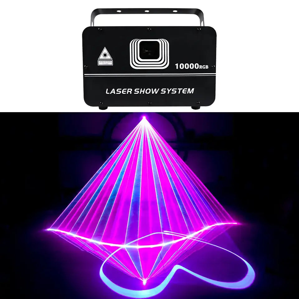 Professional 10w rgb laser light projector for dj stage and party room