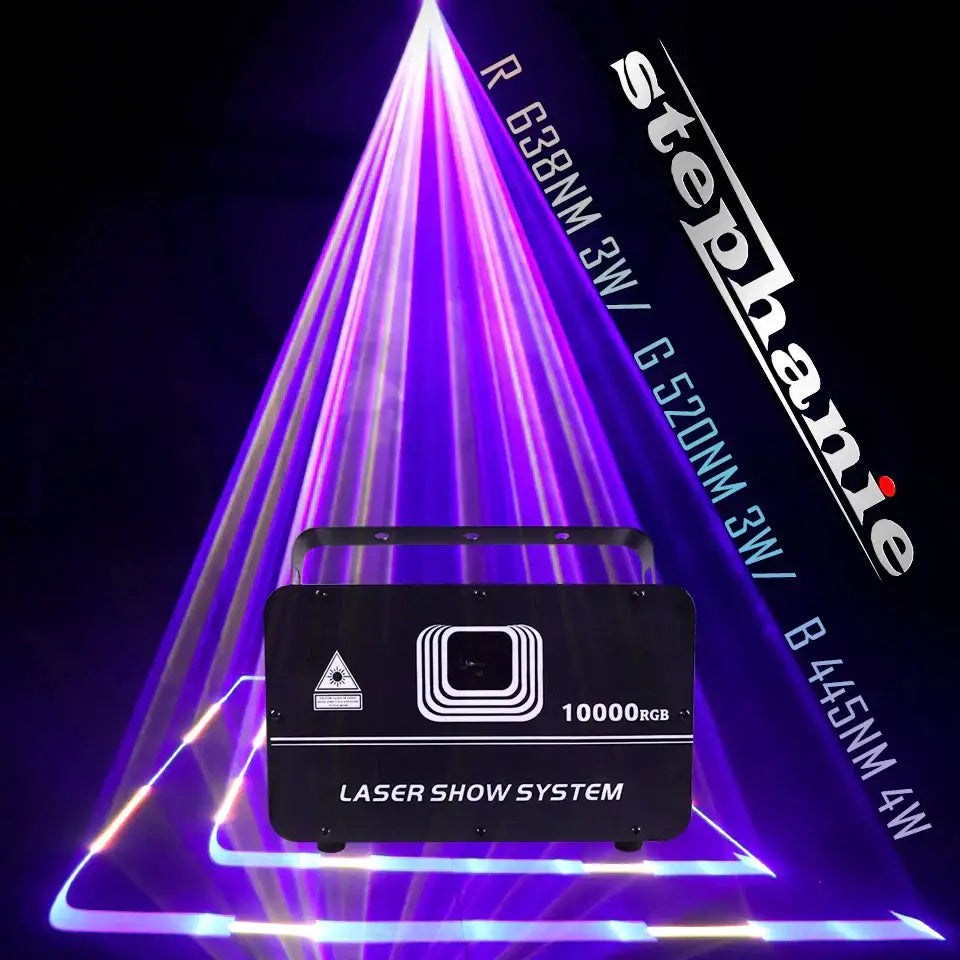 Professional 10w rgb laser light projector for dj stage and party room