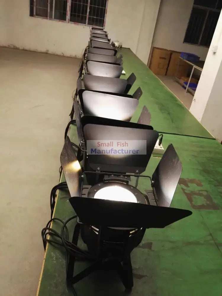 Professional black 100w cob led par light with barn doors studio stage