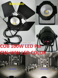 Professional black 100w cob led par light with barn doors studio stage