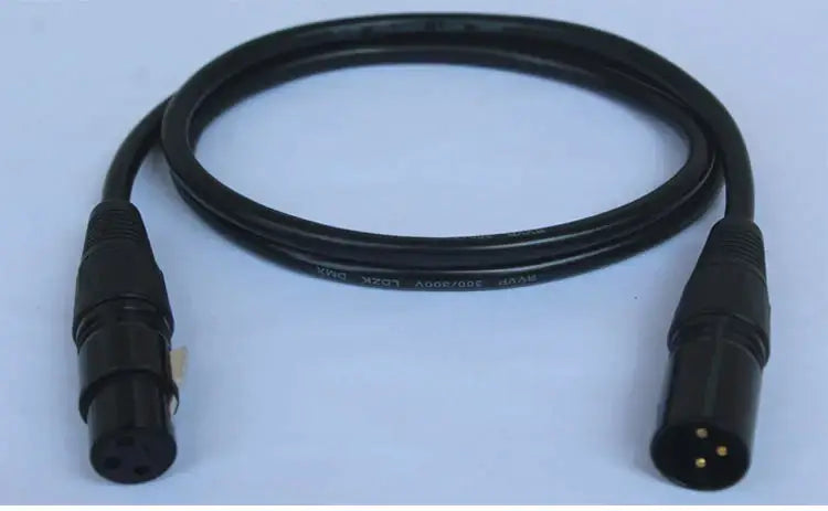 Professional black shielded dmx cables 15 pack stage lighting accessory