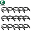 Professional black shielded dmx cables 15 pack stage lighting accessory