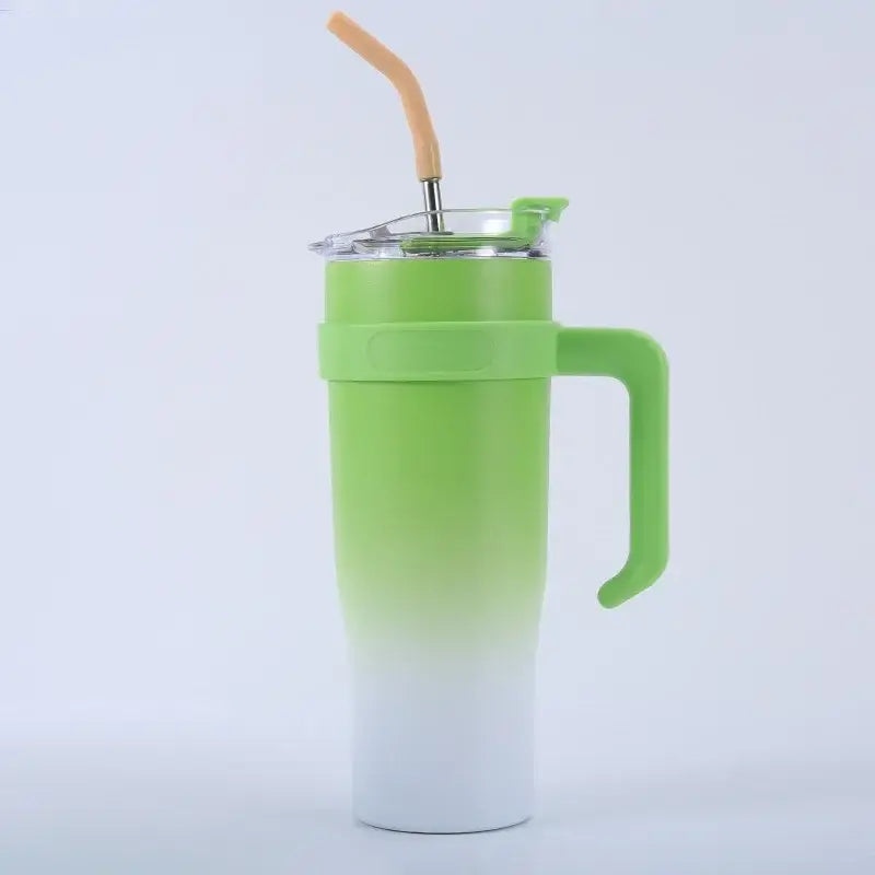 Purple and teal stainless steel sippy cup kitchen travel mug