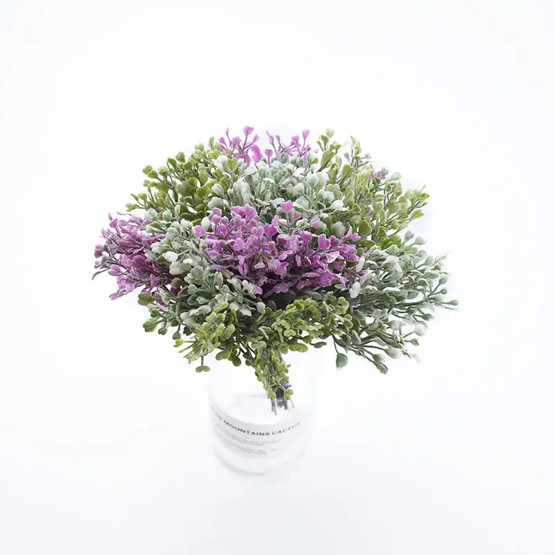 Purple & green decorbites artificial flower vase living room decor