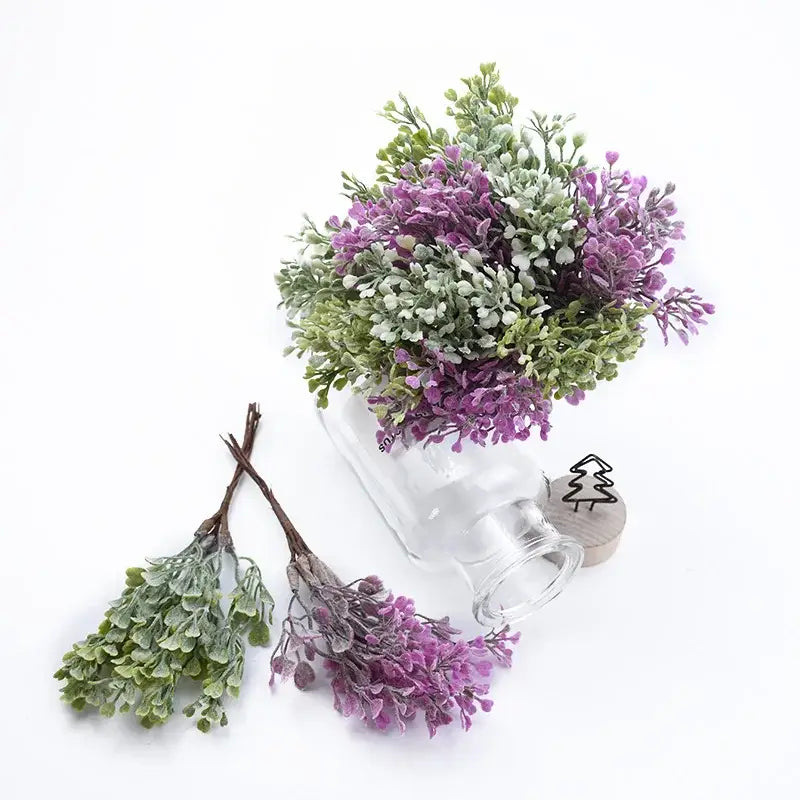 Purple & green decorbites artificial flower vase living room decor