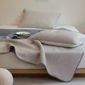 Quilted white & gray cooling mat pillowcase set bedroom decorbites ice bean