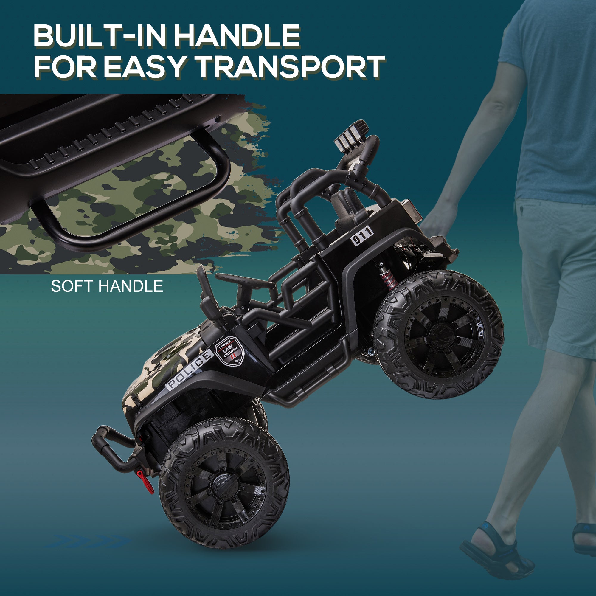 Electric Kids UTV Truck with Bluetooth Music and Dual Motors