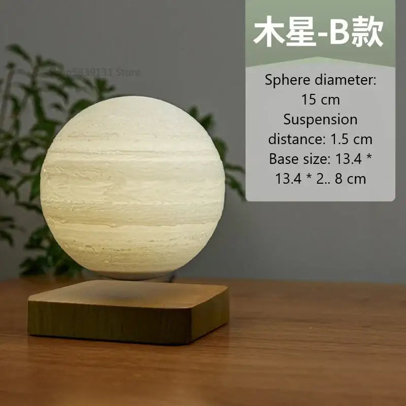 Realistic levitating moon lamp bedroom night light