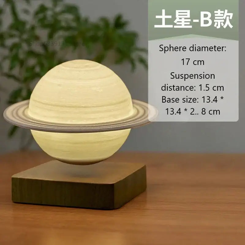 Realistic levitating moon lamp bedroom night light