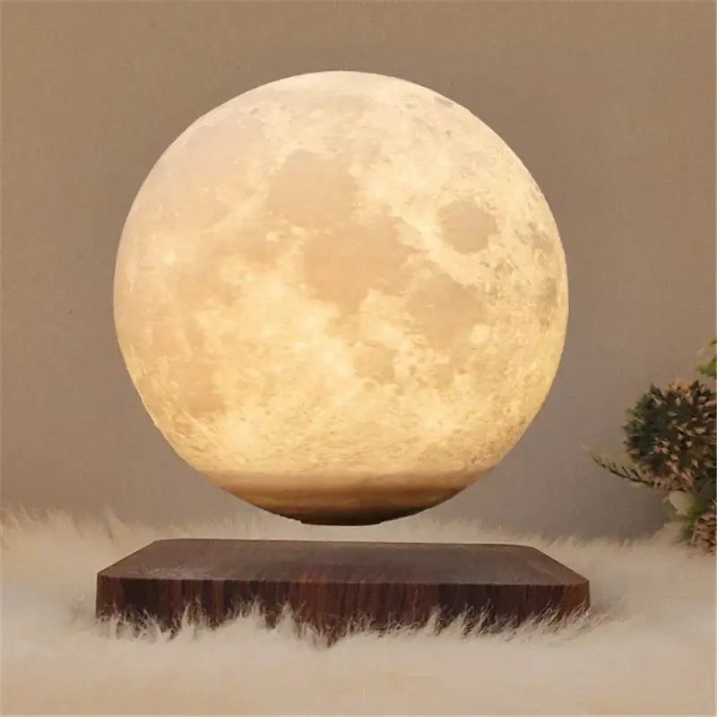 Realistic levitating moon lamp bedroom night light