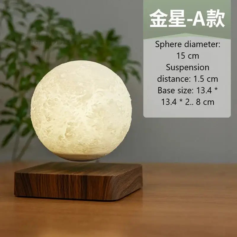 Realistic levitating moon lamp bedroom night light