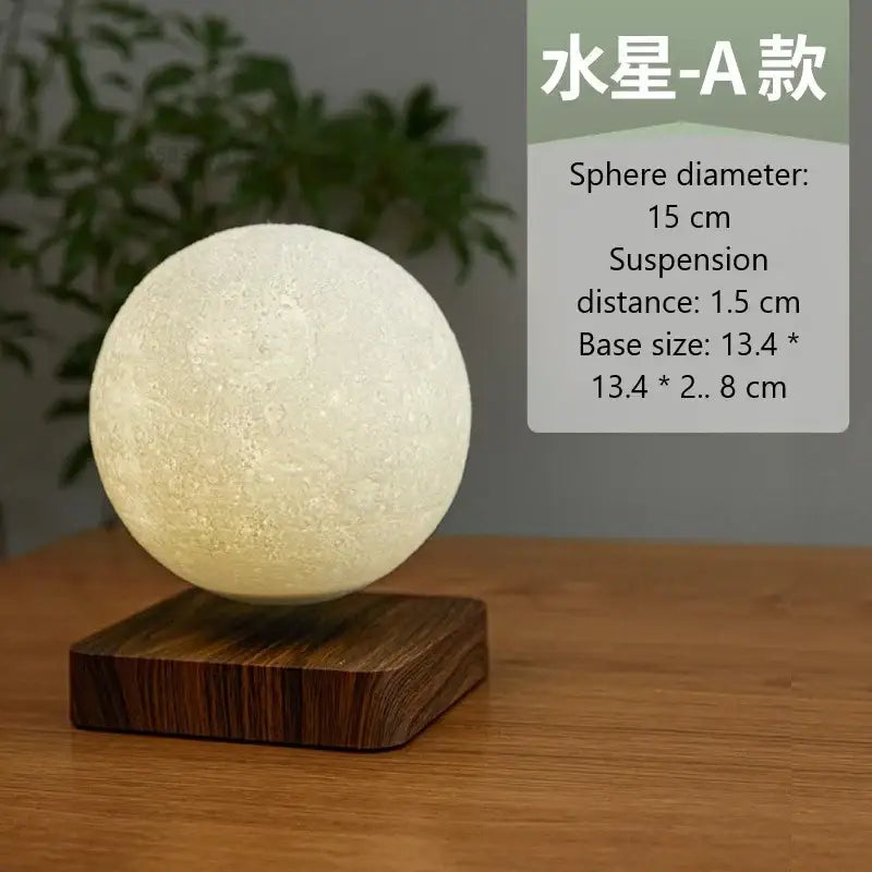 Realistic levitating moon lamp bedroom night light