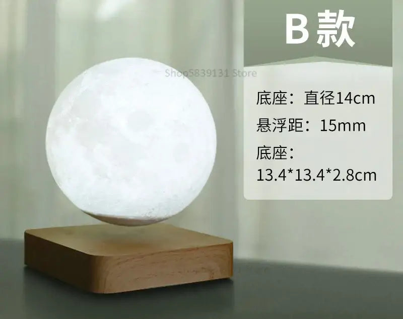 Realistic levitating moon lamp bedroom night light