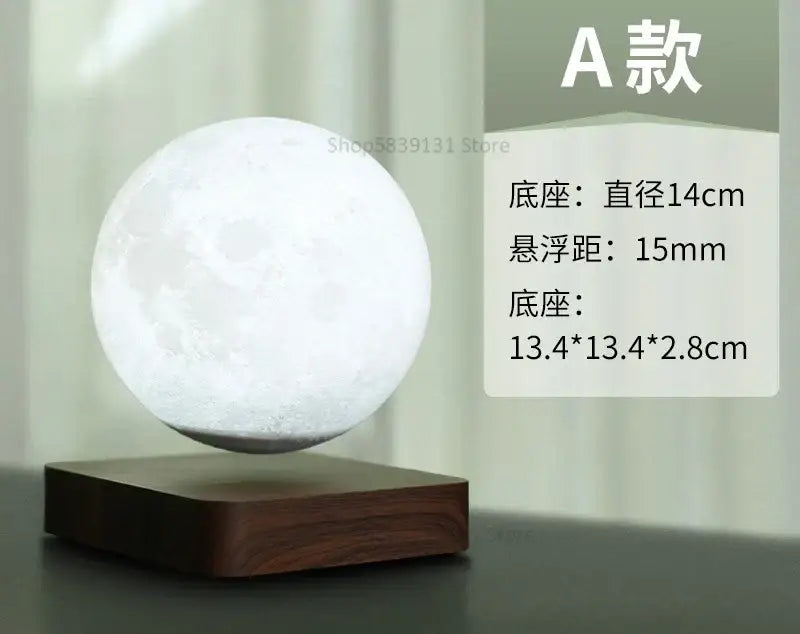 Realistic levitating moon lamp bedroom night light