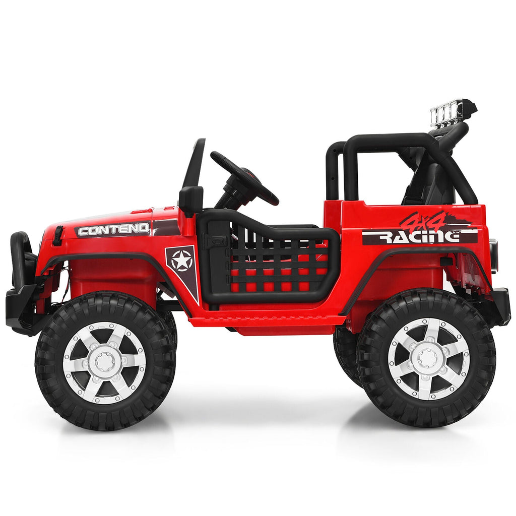 Red 12V Electric Kids Ride On Car Truck with MP3 Player, Horn, and Remote Control