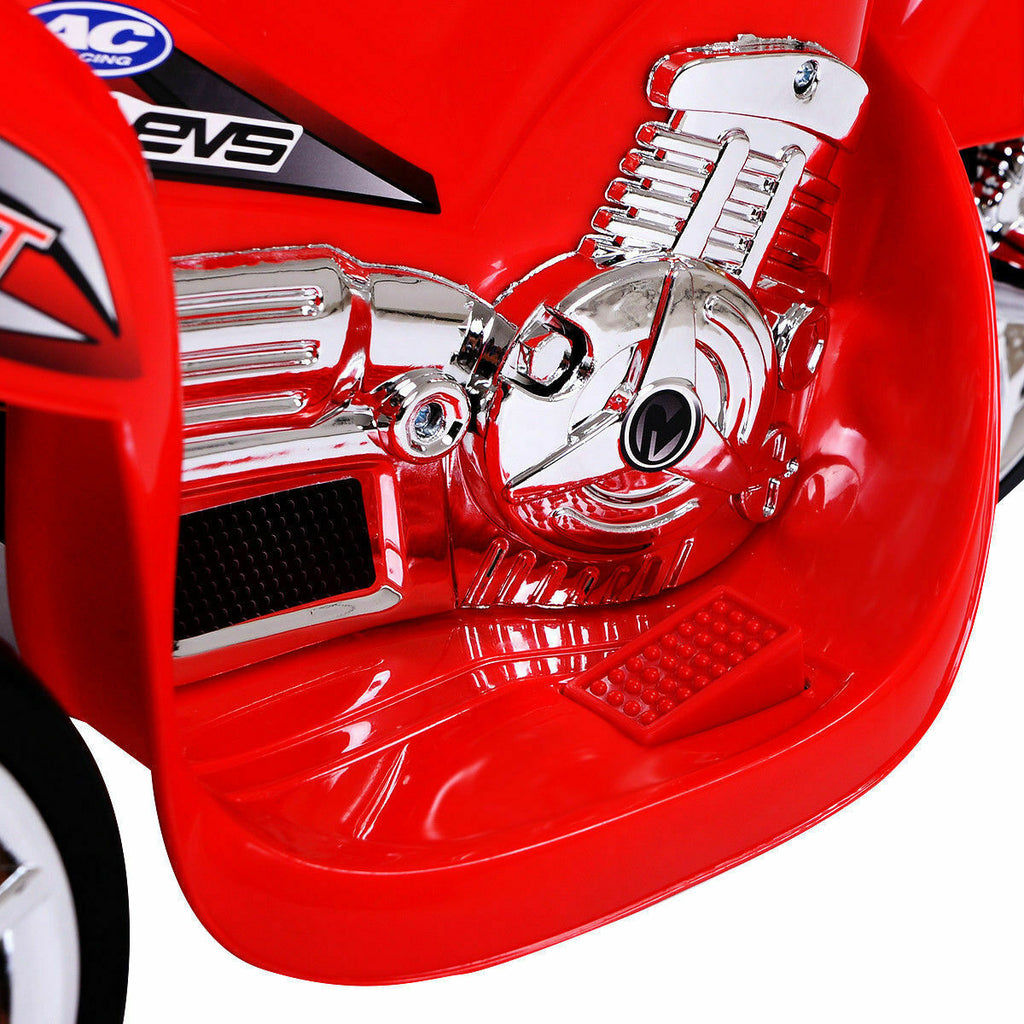 Red 6V Electric Ride-On Motorcycle for Kids - Babyjoy 3 Wheel Battery-Powered Toy