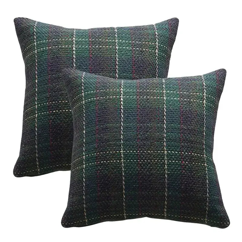 Red and cream buffalo plaid cushion cover living room throw pillow