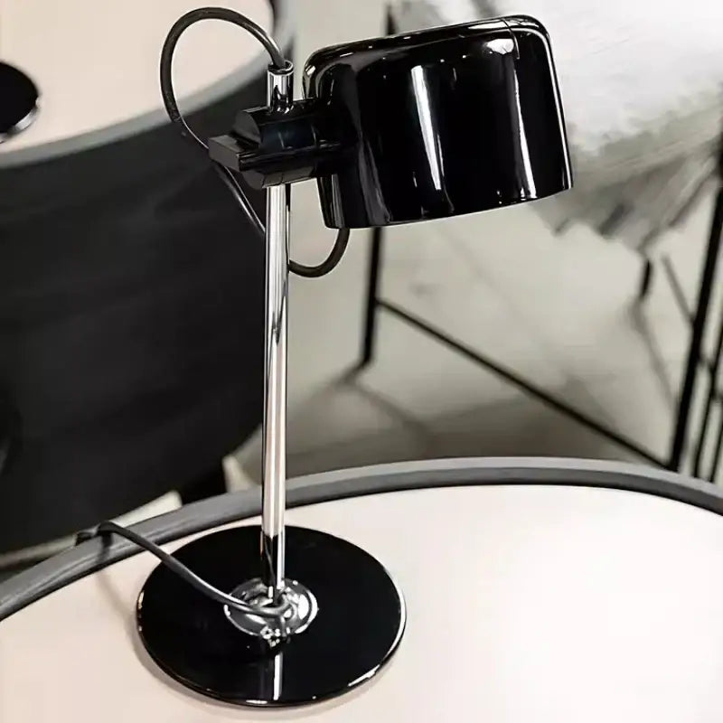 Red & black chrome coupe table lamp bedroom decor