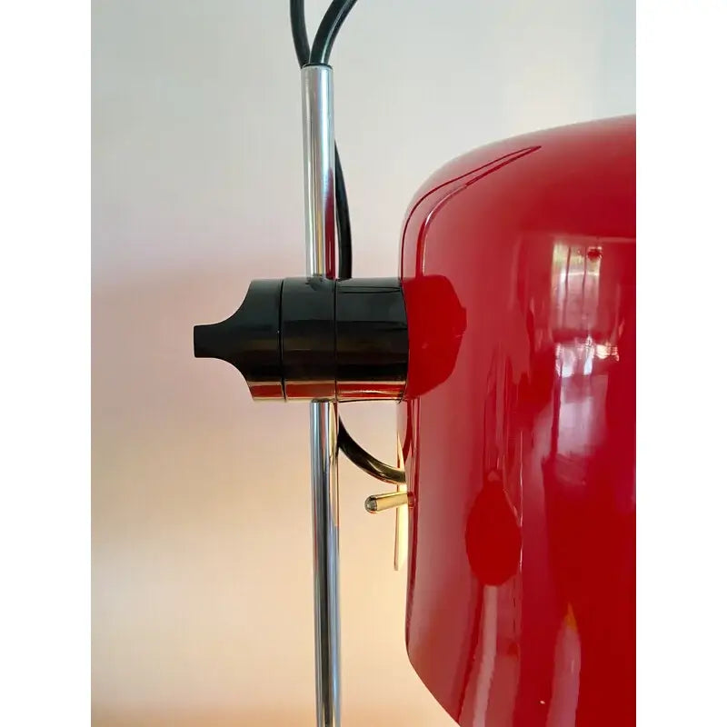 Red & black chrome coupe table lamp bedroom decor