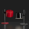 Red & black chrome coupe table lamp bedroom decor