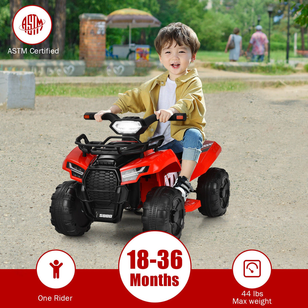 Red Electric Ride On Car for Kids with LED Lights and MP3 Player - Perfect for Toddlers!