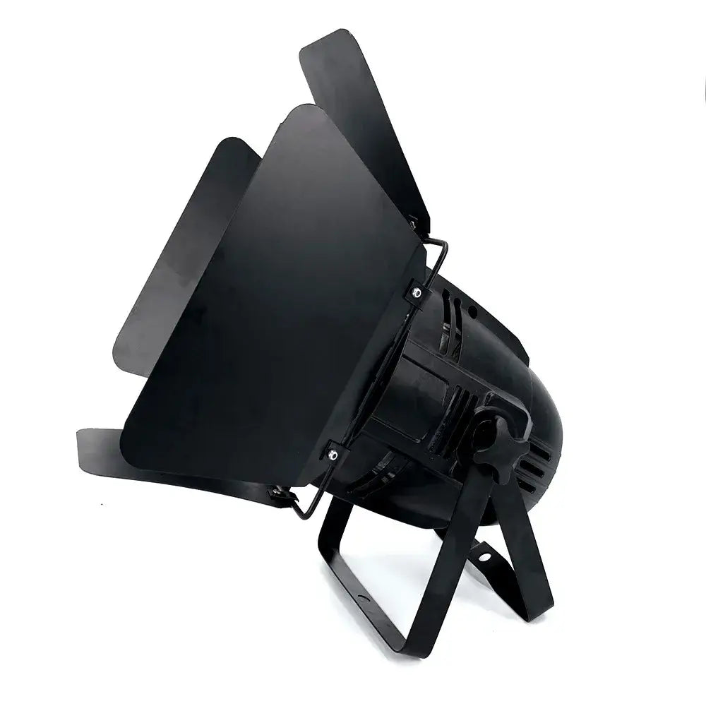 Red led par cob stage light with black barn doors for living room