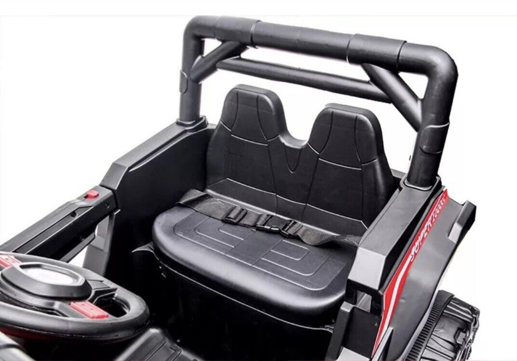 Electric White UTV Ride On Car for Kids with Remote Control and Sound Effects