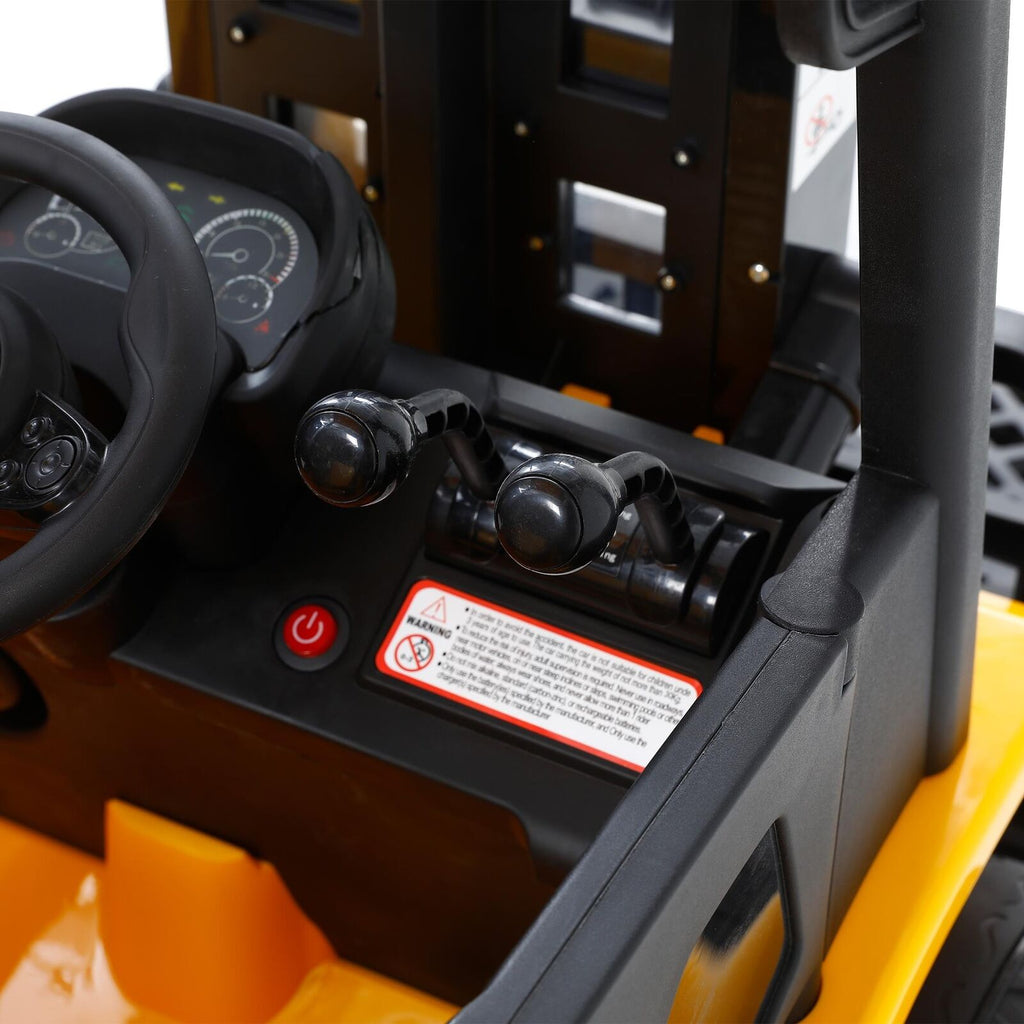 Remote Control Electric Forklift Toy with Lifting Rod for Kids - 12V Power