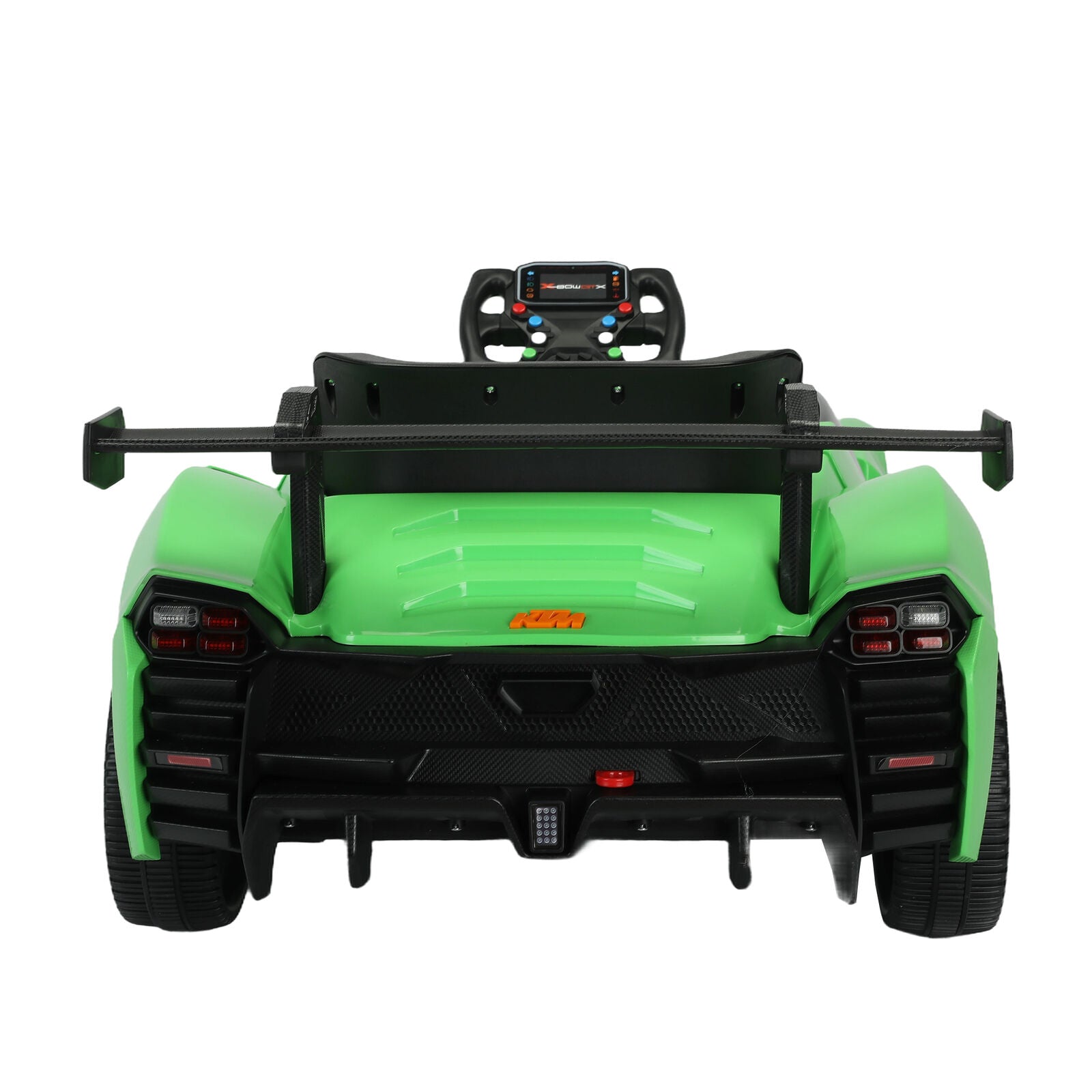 Remote Control Electric Ride-On Car with MP3 Player and LED Lights - Green