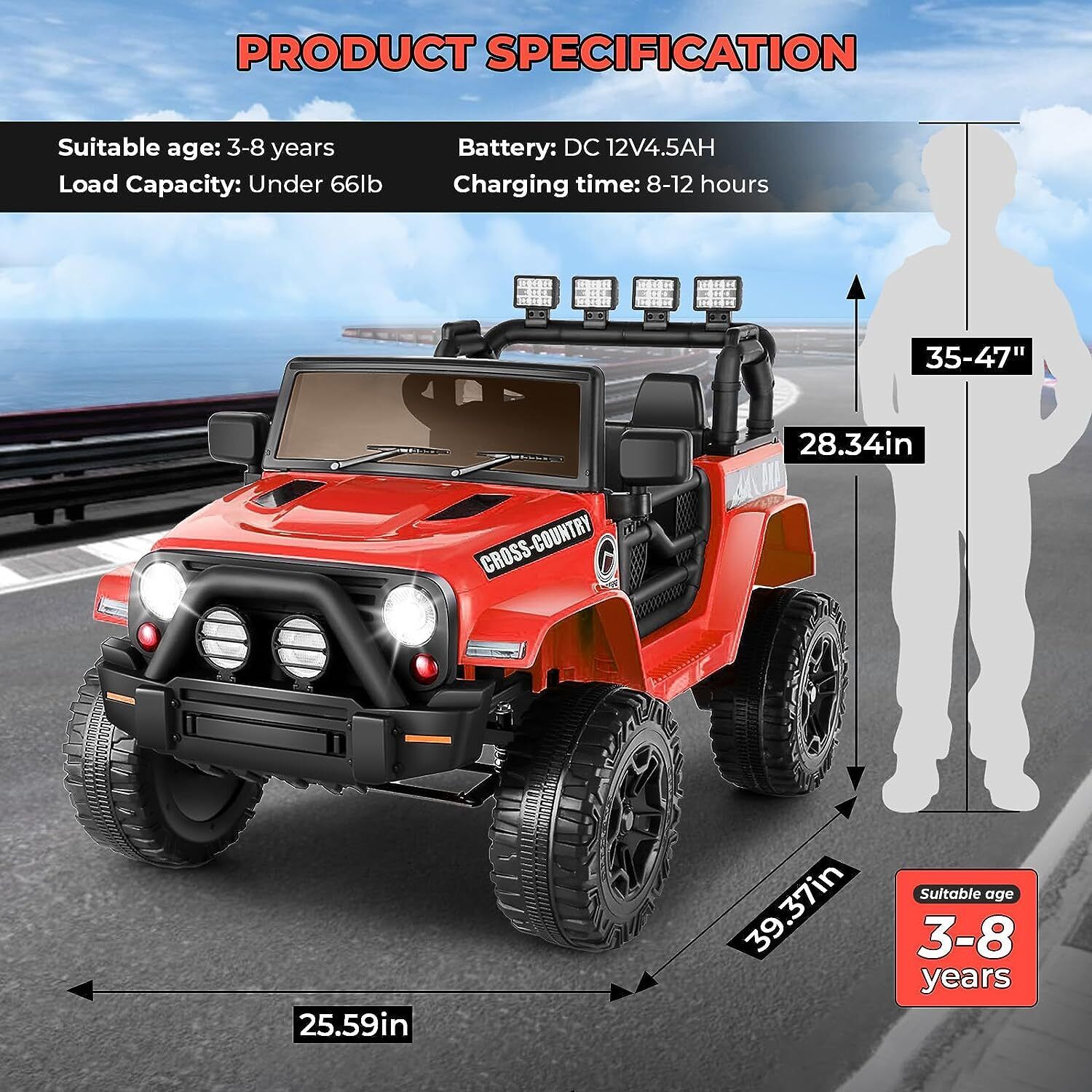 Electric Lamborghini Ride-On Car for Kids with Remote Control - 24/12V Truck Design