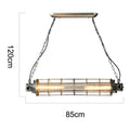 Retro bar industrial metal cage chandelier dining room pendant light
