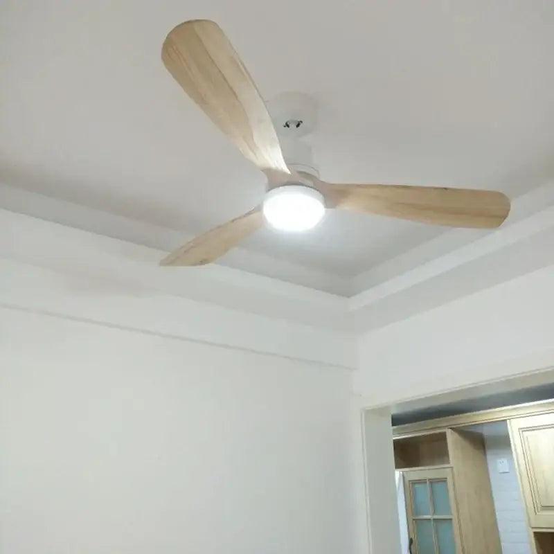 Retro black and dark wood ceiling fan with 15w ceiling lights bedroom