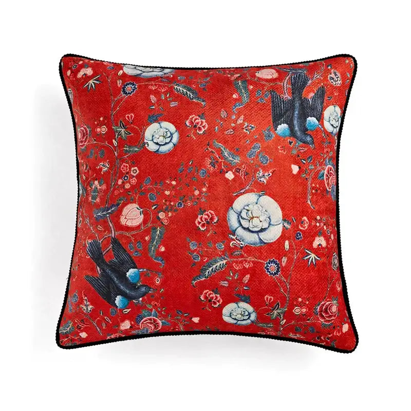 Retro circus cream pillow cover with tassels living room decor