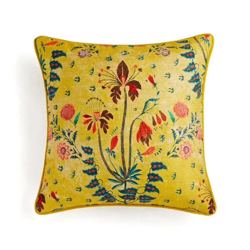 Retro circus cream pillow cover with tassels living room decor