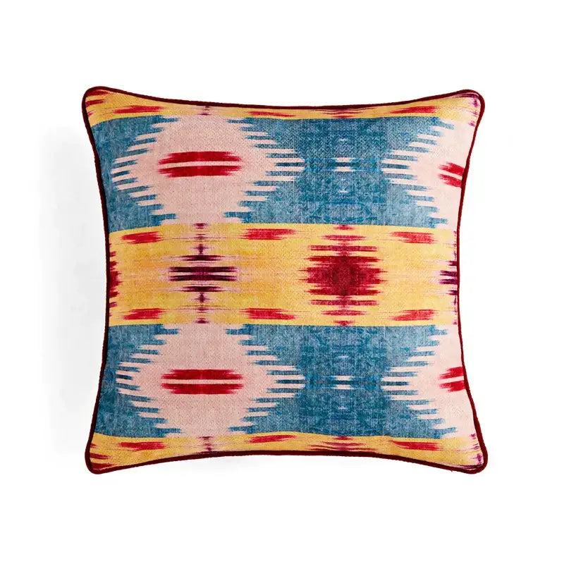 Retro circus cream pillow cover with tassels living room decor