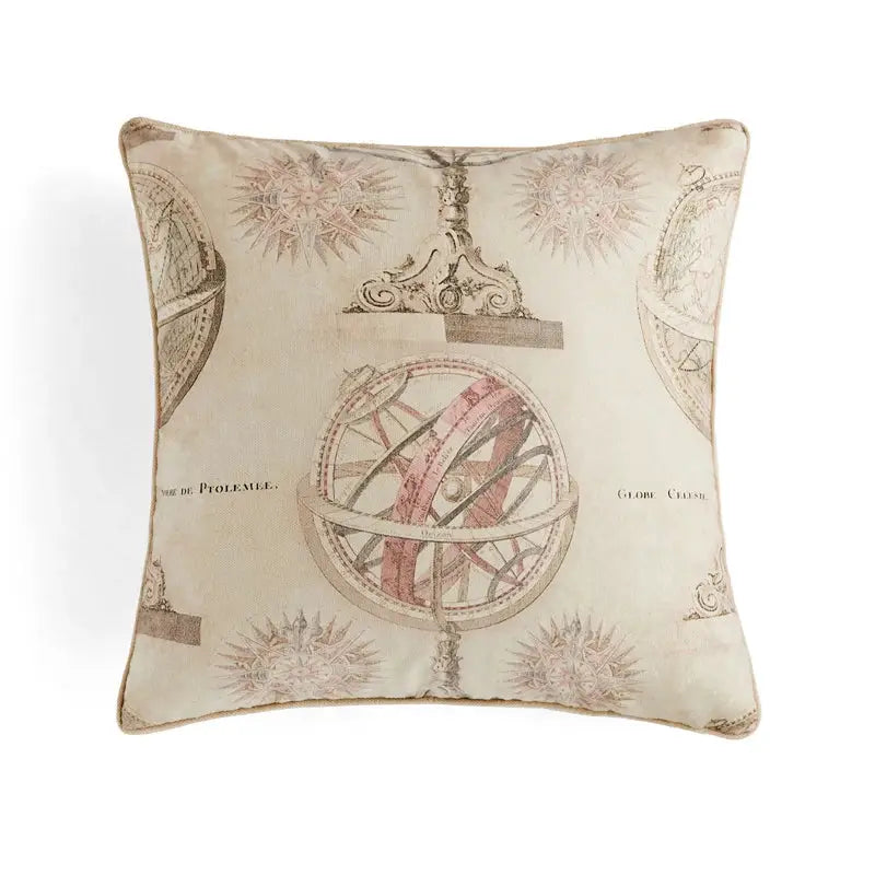 Retro circus cream pillow cover with tassels living room decor
