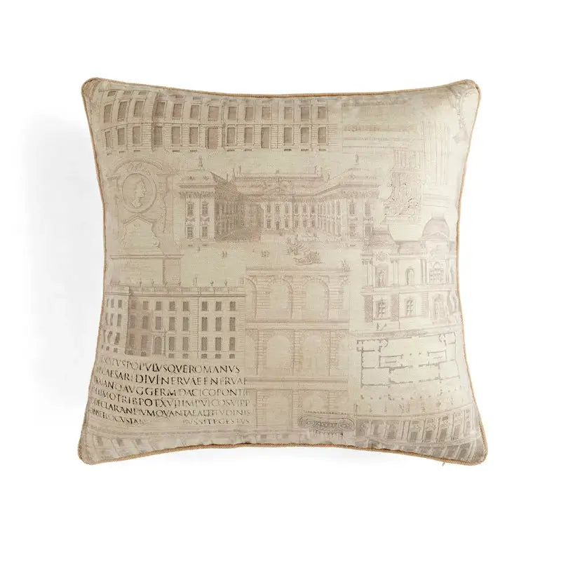 Retro circus cream pillow cover with tassels living room decor