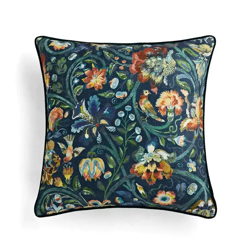 Retro circus cream pillow cover with tassels living room decor
