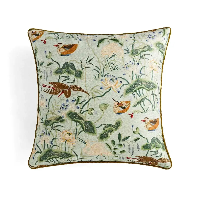 Retro circus cream pillow cover with tassels living room decor