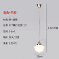 Retro cream glass pendant light kitchen hanging lamp