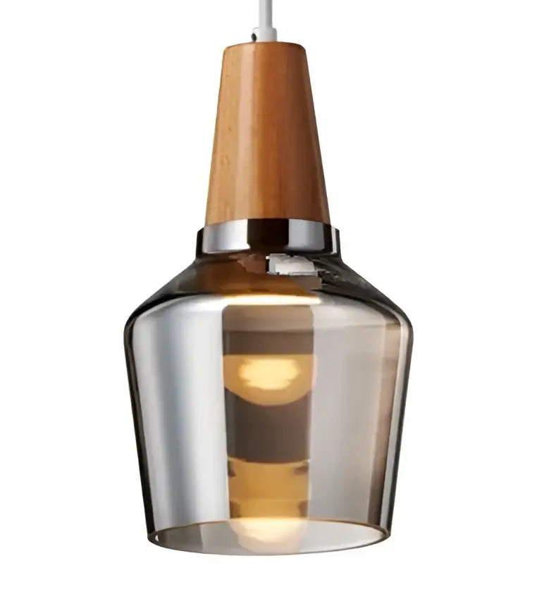 Retro smoked glass lampshade pendant light – kitchen set of 3