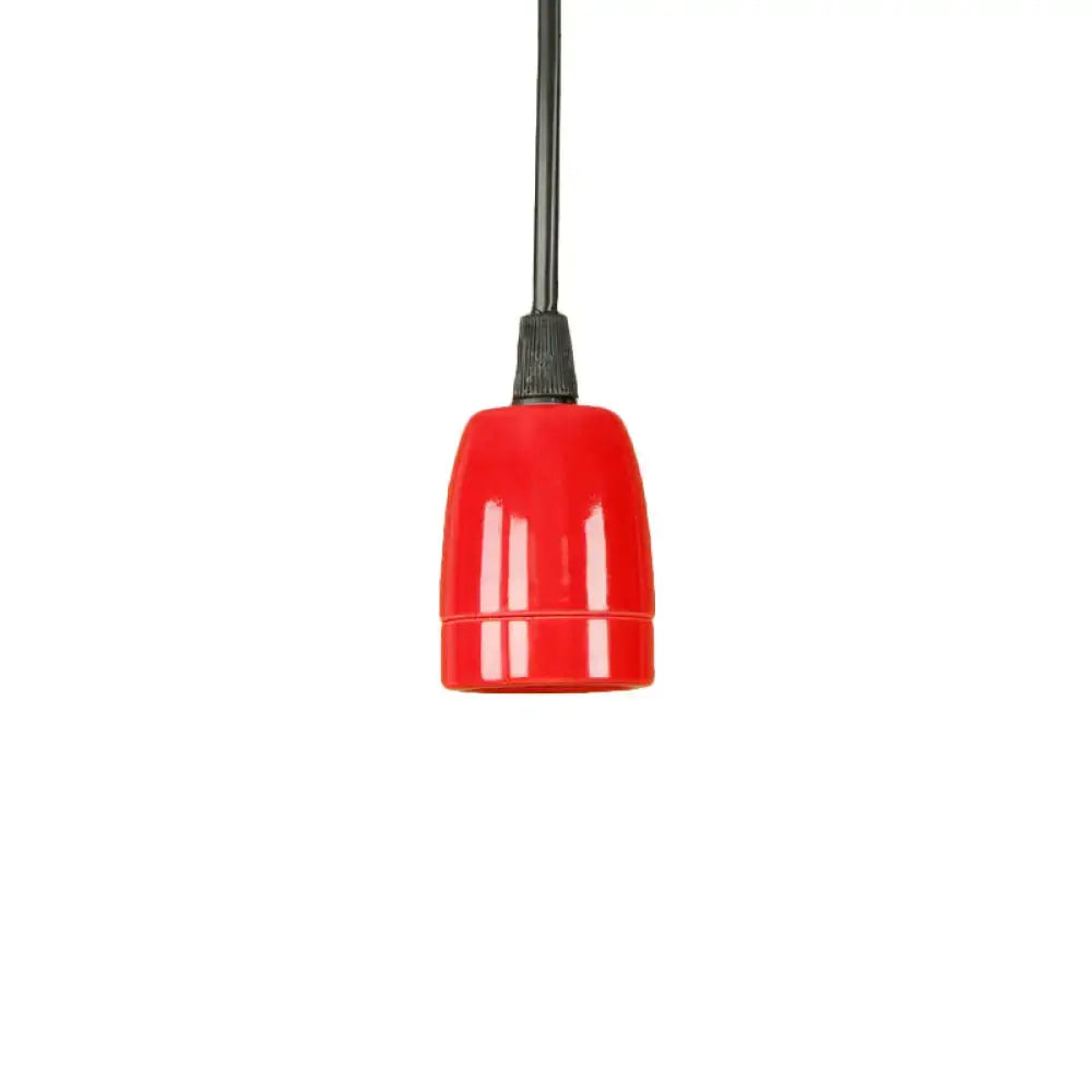 Retro style red ceramic pendant light – kitchen hanging fixture